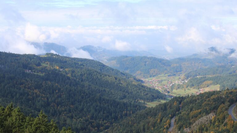 Dieses Bild zeigt eine Webcam-Aufnahme vom Achertal, aufgenommen am Donnerstag, den 09.10.2025 um 11:40 Uhr. Die Temperatur betrug 9.6°C.