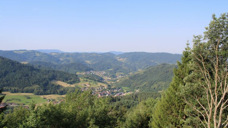 Dieses Bild zeigt eine Webcam-Aufnahme vom Achertal, aufgenommen am Samstag, den 27.06.2026 um 08:40 Uhr. Die Temperatur betrug 34.8°C.