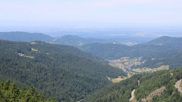 Dieses Bild zeigt eine Webcam-Aufnahme vom Achertal, aufgenommen am Samstag, den 05.07.2025 um 12:10 Uhr. Die Temperatur betrug 19°C.