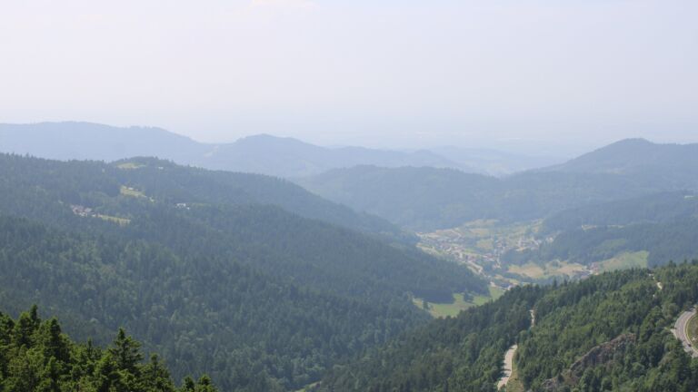 Dieses Bild zeigt eine Webcam-Aufnahme vom Achertal, aufgenommen am Samstag, den 14.06.2025 um 15:10 Uhr. Die Temperatur betrug 24.8°C.