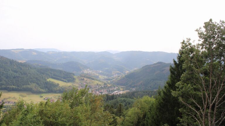 Dieses Bild zeigt eine Webcam-Aufnahme vom Achertal, aufgenommen am Donnerstag, den 27.08.2026 um 17:20 Uhr. Die Temperatur betrug 29.6°C.