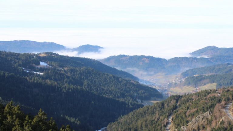 Dieses Bild zeigt eine Webcam-Aufnahme vom Achertal, aufgenommen am Donnerstag, den 22.01.2026 um 12:10 Uhr. Die Temperatur betrug 6.8°C.