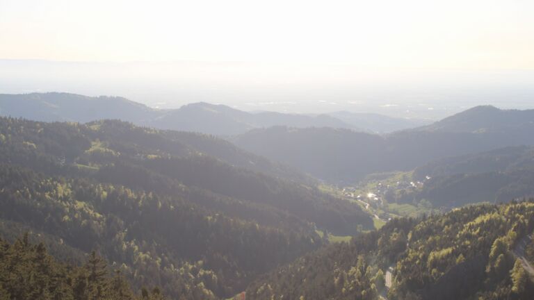 Dieses Bild zeigt eine Webcam-Aufnahme vom Achertal, aufgenommen am Donnerstag, den 23.04.2026 um 19:10 Uhr. Die Temperatur betrug 12.5°C.