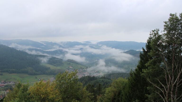 Dieses Bild zeigt eine Webcam-Aufnahme vom Achertal, aufgenommen am Montag, den 19.10.2026 um 09:50 Uhr. Die Temperatur betrug 9.6°C.