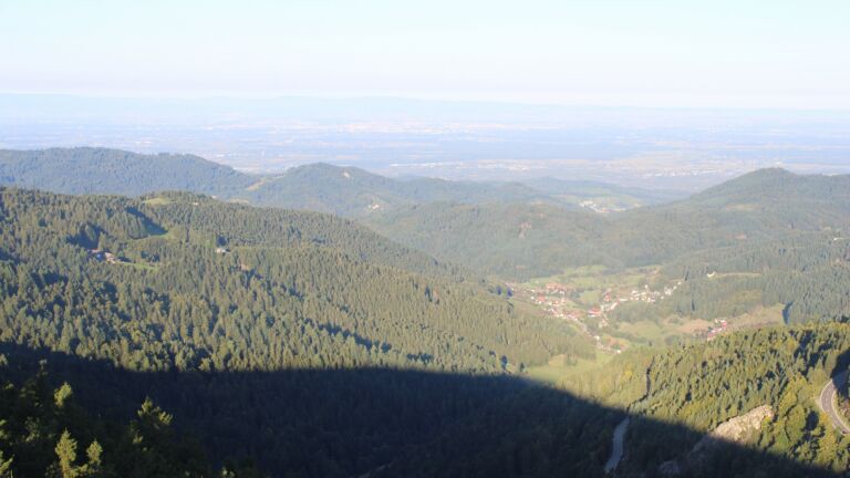 Dieses Bild zeigt eine Webcam-Aufnahme vom Achertal, aufgenommen am Freitag, den 19.09.2025 um 08:30 Uhr. Die Temperatur betrug 20.1°C.