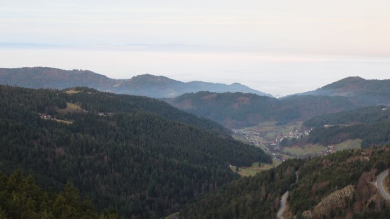 Dieses Bild zeigt eine Webcam-Aufnahme vom Achertal, aufgenommen am Sonntag, den 21.12.2025 um 08:30 Uhr. Die Temperatur betrug 6°C.