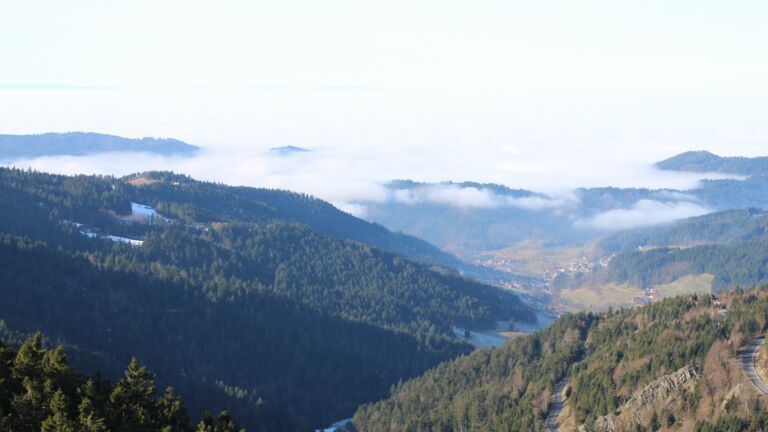 Dieses Bild zeigt eine Webcam-Aufnahme vom Achertal, aufgenommen am Montag, den 19.01.2026 um 12:00 Uhr. Die Temperatur betrug 9.7°C.