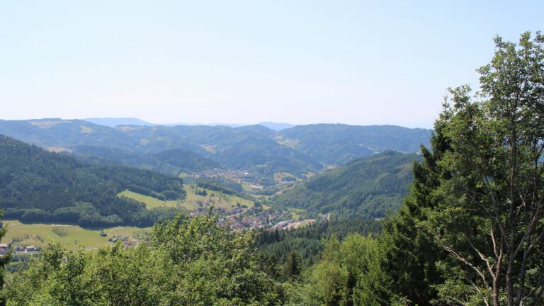 Dieses Bild zeigt eine Webcam-Aufnahme vom Achertal, aufgenommen am Donnerstag, den 23.07.2026 um 14:00 Uhr. Die Temperatur betrug 22°C.