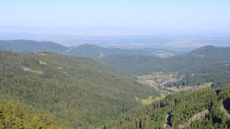 Dieses Bild zeigt eine Webcam-Aufnahme vom Achertal, aufgenommen am Freitag, den 30.05.2025 um 08:30 Uhr. Die Temperatur betrug 17.6°C.