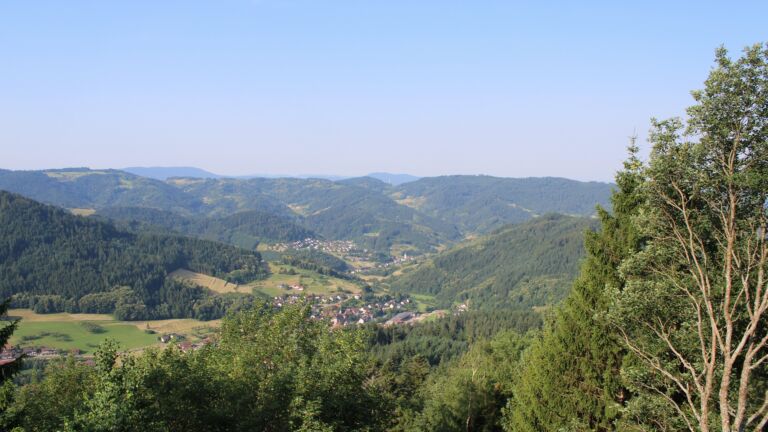 Dieses Bild zeigt eine Webcam-Aufnahme vom Achertal, aufgenommen am Samstag, den 27.06.2026 um 08:30 Uhr. Die Temperatur betrug 34.3°C.