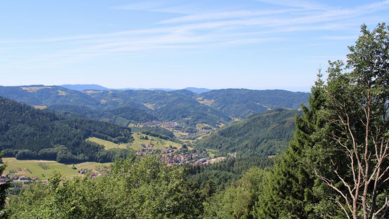 Dieses Bild zeigt eine Webcam-Aufnahme vom Achertal, aufgenommen am Sonntag, den 12.07.2026 um 12:10 Uhr. Die Temperatur betrug 25.2°C.