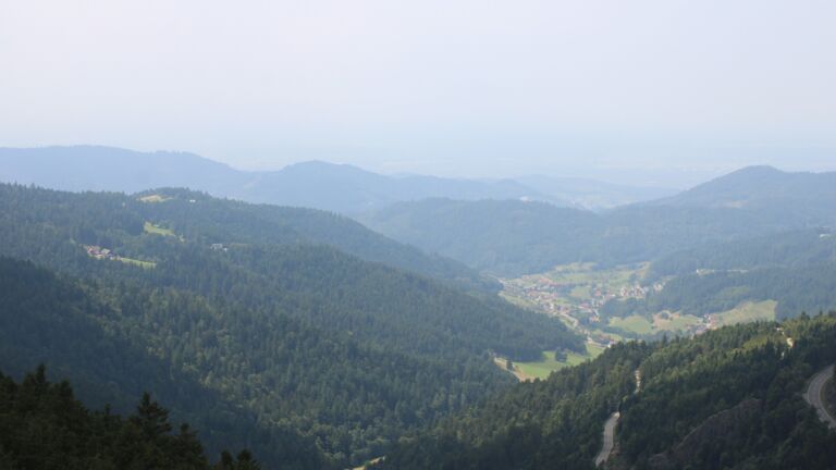 Dieses Bild zeigt eine Webcam-Aufnahme vom Achertal, aufgenommen am Samstag, den 16.08.2025 um 14:00 Uhr. Die Temperatur betrug 23.7°C.