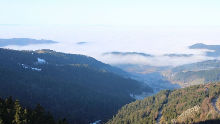 Dieses Bild zeigt eine Webcam-Aufnahme vom Achertal, aufgenommen am Montag, den 19.01.2026 um 10:10 Uhr. Die Temperatur betrug 5.8°C.