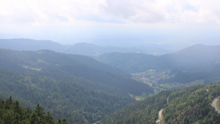 Dieses Bild zeigt eine Webcam-Aufnahme vom Achertal, aufgenommen am Samstag, den 02.08.2025 um 16:40 Uhr. Die Temperatur betrug 12°C.