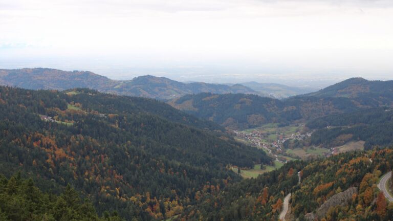 Dieses Bild zeigt eine Webcam-Aufnahme vom Achertal, aufgenommen am Freitag, den 17.10.2025 um 12:00 Uhr. Die Temperatur betrug 7.3°C.