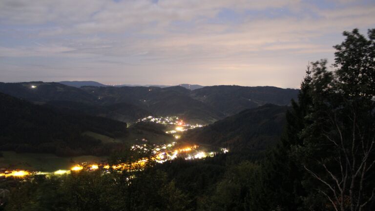 Dieses Bild zeigt eine Webcam-Aufnahme vom Achertal, aufgenommen am Samstag, den 03.10.2026 um 06:20 Uhr. Die Temperatur betrug 14.6°C.