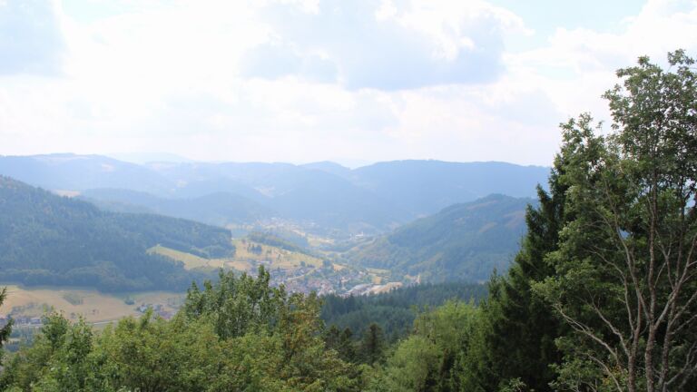 Dieses Bild zeigt eine Webcam-Aufnahme vom Achertal, aufgenommen am Montag, den 17.08.2026 um 14:50 Uhr. Die Temperatur betrug 23.4°C.