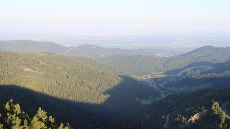 Dieses Bild zeigt eine Webcam-Aufnahme vom Achertal, aufgenommen am Montag, den 18.08.2025 um 07:30 Uhr. Die Temperatur betrug 14.7°C.