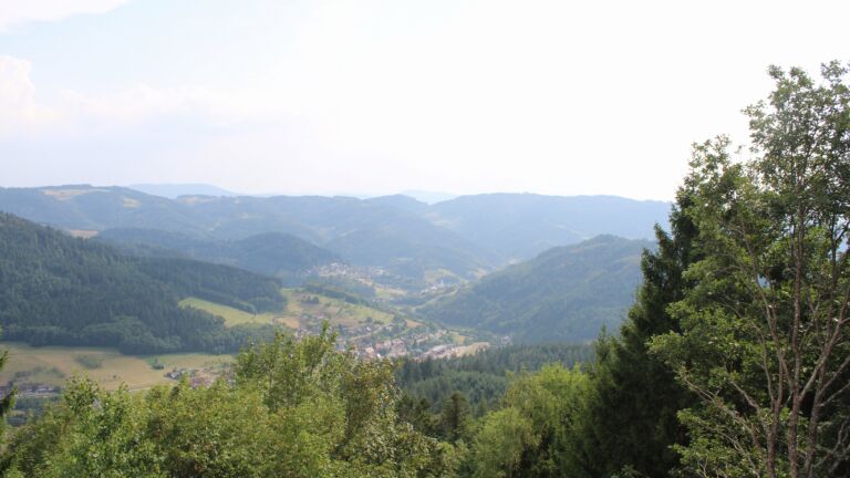 Dieses Bild zeigt eine Webcam-Aufnahme vom Achertal, aufgenommen am Dienstag, den 04.08.2026 um 17:30 Uhr. Die Temperatur betrug 35°C.