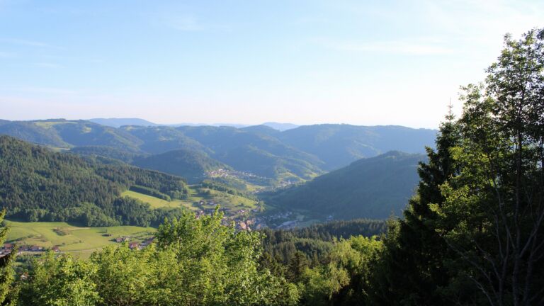 Dieses Bild zeigt eine Webcam-Aufnahme vom Achertal, aufgenommen am Freitag, den 22.05.2026 um 19:30 Uhr. Die Temperatur betrug 24.4°C.