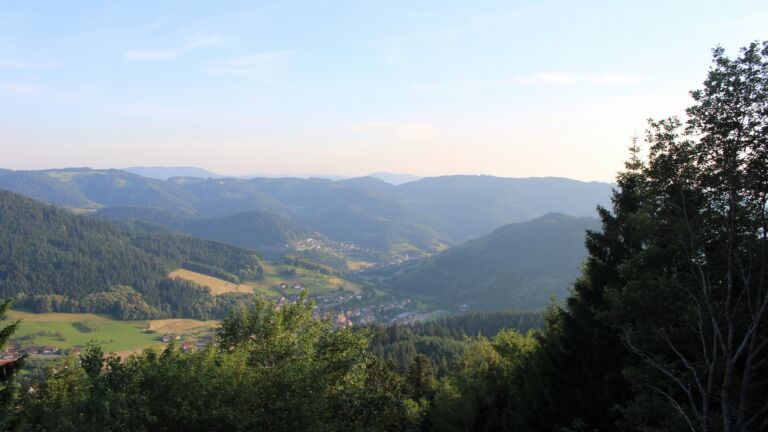 Dieses Bild zeigt eine Webcam-Aufnahme vom Achertal, aufgenommen am Montag, den 22.06.2026 um 20:10 Uhr. Die Temperatur betrug 31.6°C.