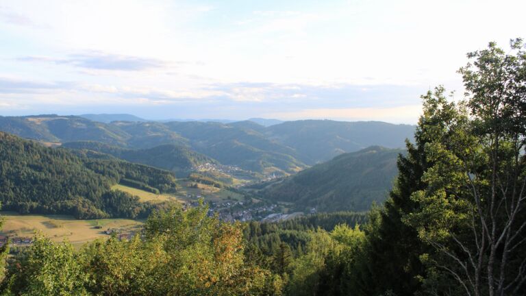 Dieses Bild zeigt eine Webcam-Aufnahme vom Achertal, aufgenommen am Donnerstag, den 20.08.2026 um 19:30 Uhr. Die Temperatur betrug 19.9°C.
