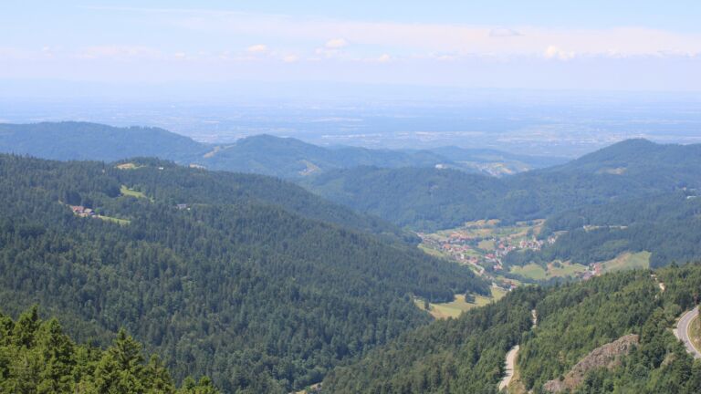 Dieses Bild zeigt eine Webcam-Aufnahme vom Achertal, aufgenommen am Freitag, den 18.07.2025 um 13:10 Uhr. Die Temperatur betrug 20°C.