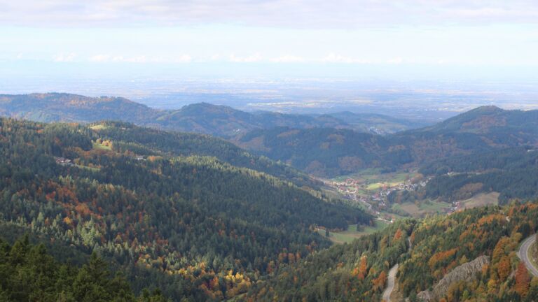 Dieses Bild zeigt eine Webcam-Aufnahme vom Achertal, aufgenommen am Samstag, den 18.10.2025 um 11:10 Uhr. Die Temperatur betrug 6.2°C.