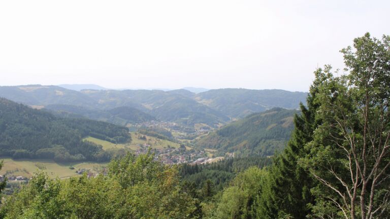 Dieses Bild zeigt eine Webcam-Aufnahme vom Achertal, aufgenommen am Donnerstag, den 27.08.2026 um 13:30 Uhr. Die Temperatur betrug 30.9°C.