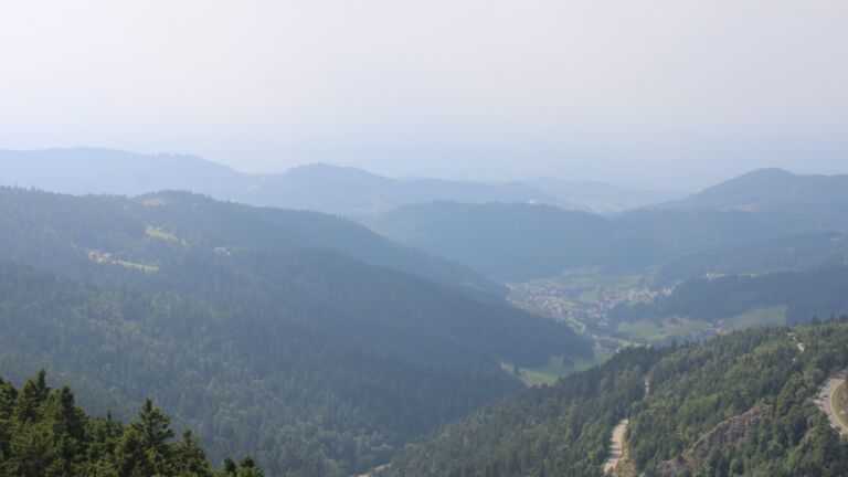 Dieses Bild zeigt eine Webcam-Aufnahme vom Achertal, aufgenommen am Samstag, den 16.08.2025 um 15:10 Uhr. Die Temperatur betrug 21.1°C.