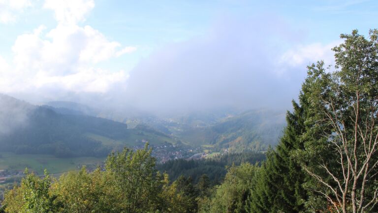 Dieses Bild zeigt eine Webcam-Aufnahme vom Achertal, aufgenommen am Freitag, den 02.10.2026 um 11:20 Uhr. Die Temperatur betrug 16.9°C.