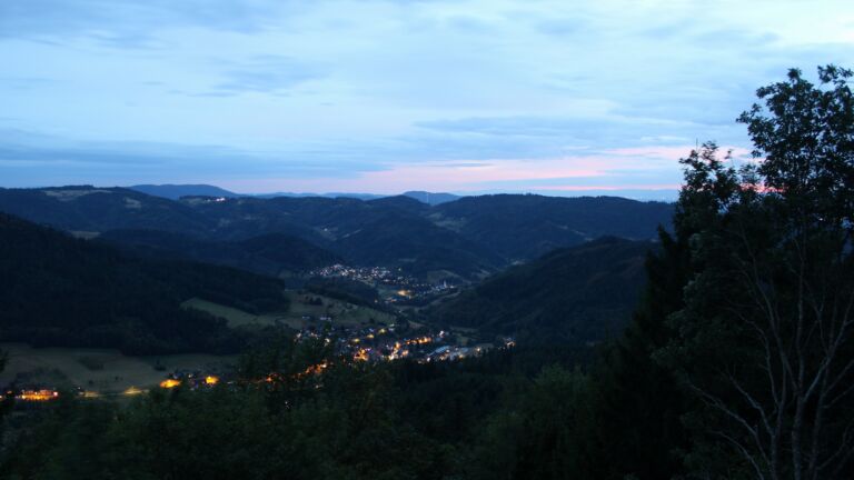 Dieses Bild zeigt eine Webcam-Aufnahme vom Achertal, aufgenommen am Dienstag, den 18.08.2026 um 21:10 Uhr. Die Temperatur betrug 16.9°C.