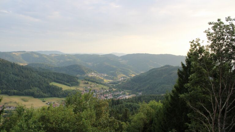 Dieses Bild zeigt eine Webcam-Aufnahme vom Achertal, aufgenommen am Montag, den 10.08.2026 um 19:50 Uhr. Die Temperatur betrug 27°C.