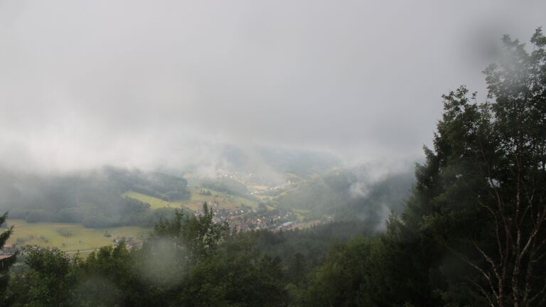 Dieses Bild zeigt eine Webcam-Aufnahme vom Achertal, aufgenommen am Montag, den 27.07.2026 um 08:30 Uhr. Die Temperatur betrug 13.1°C.