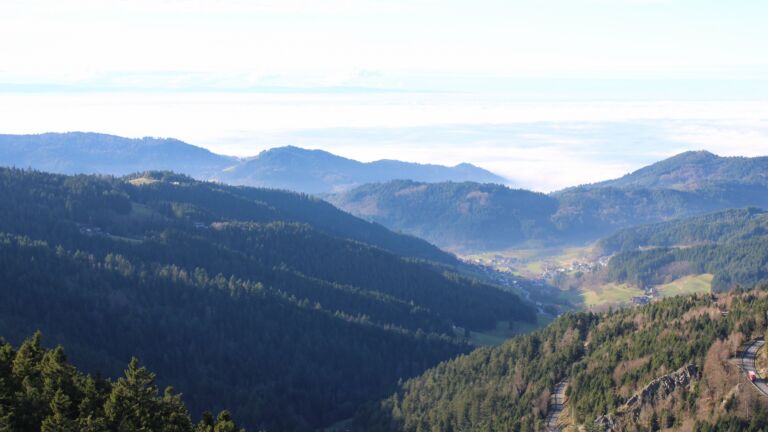 Dieses Bild zeigt eine Webcam-Aufnahme vom Achertal, aufgenommen am Mittwoch, den 03.12.2025 um 13:50 Uhr. Die Temperatur betrug 5.9°C.