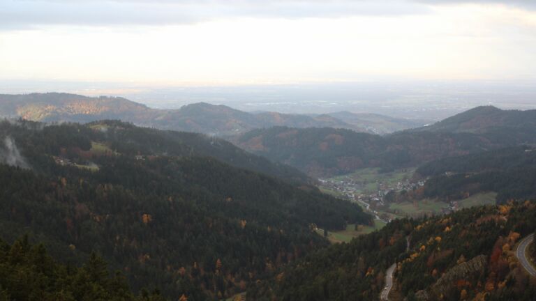 Dieses Bild zeigt eine Webcam-Aufnahme vom Achertal, aufgenommen am Montag, den 03.11.2025 um 07:50 Uhr. Die Temperatur betrug 2.9°C.