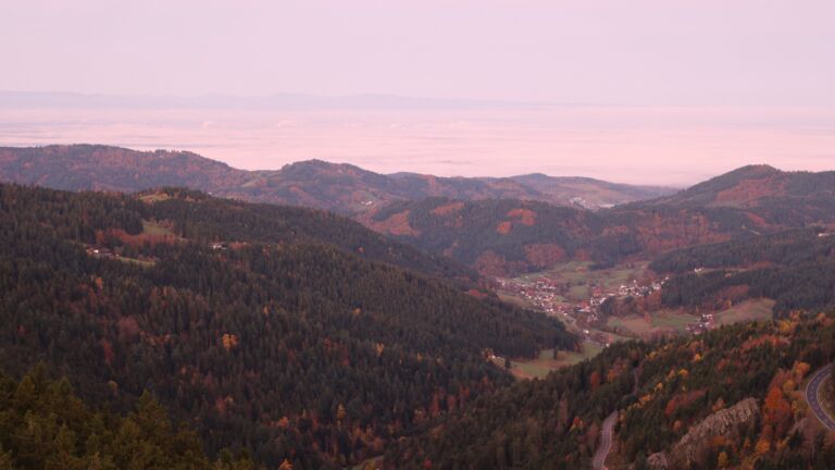 Dieses Bild zeigt eine Webcam-Aufnahme vom Achertal, aufgenommen am Freitag, den 31.10.2025 um 07:00 Uhr. Die Temperatur betrug 8.7°C.