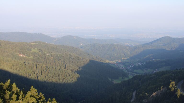 Dieses Bild zeigt eine Webcam-Aufnahme vom Achertal, aufgenommen am Montag, den 11.08.2025 um 07:20 Uhr. Die Temperatur betrug 16.7°C.