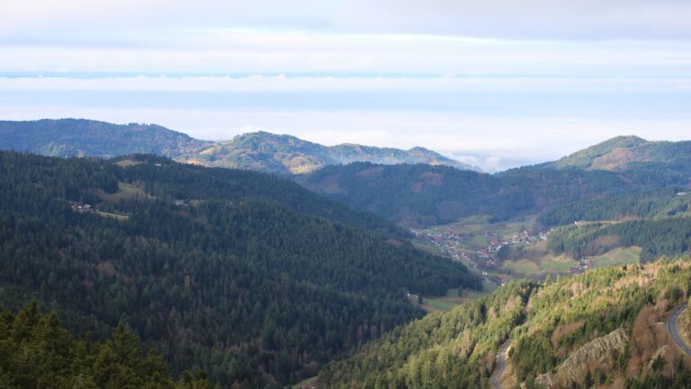 Dieses Bild zeigt eine Webcam-Aufnahme vom Achertal, aufgenommen am Donnerstag, den 04.12.2025 um 10:50 Uhr. Die Temperatur betrug 2.3°C.