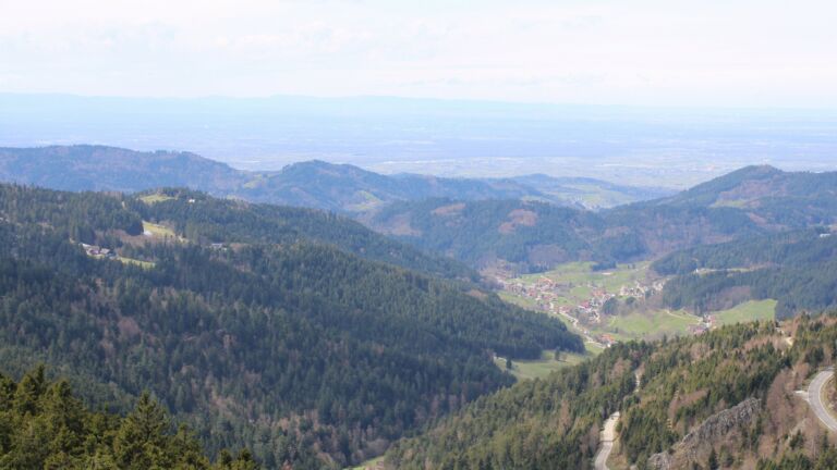 Dieses Bild zeigt eine Webcam-Aufnahme vom Achertal, aufgenommen am Sonntag, den 05.04.2026 um 14:00 Uhr. Die Temperatur betrug 12.9°C.