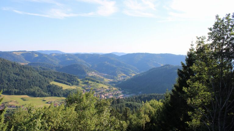 Dieses Bild zeigt eine Webcam-Aufnahme vom Achertal, aufgenommen am Sonntag, den 12.07.2026 um 19:20 Uhr. Die Temperatur betrug 31°C.