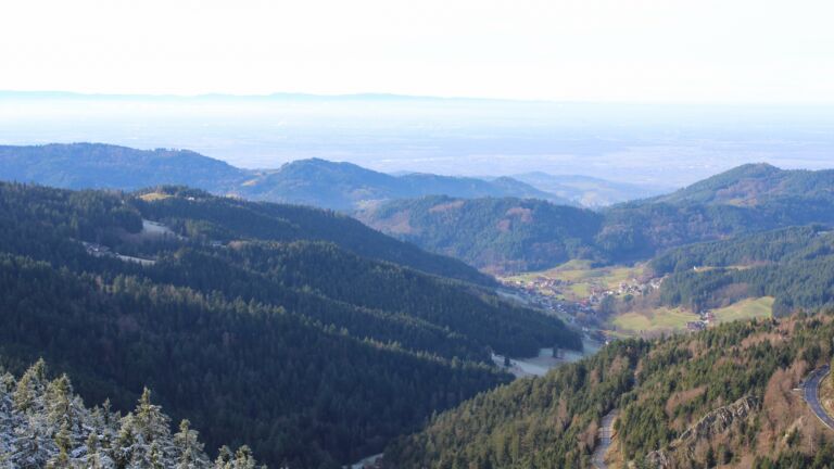 Dieses Bild zeigt eine Webcam-Aufnahme vom Achertal, aufgenommen am Montag, den 01.12.2025 um 13:20 Uhr. Die Temperatur betrug 2.8°C.