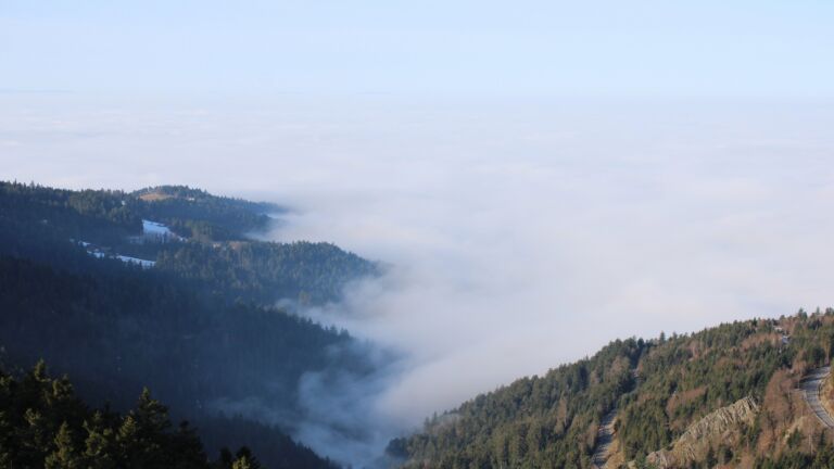 Dieses Bild zeigt eine Webcam-Aufnahme vom Achertal, aufgenommen am Sonntag, den 18.01.2026 um 11:10 Uhr. Die Temperatur betrug 7.4°C.