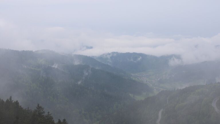 Dieses Bild zeigt eine Webcam-Aufnahme vom Achertal, aufgenommen am Sonntag, den 04.05.2025 um 11:50 Uhr. Die Temperatur betrug 6.5°C.