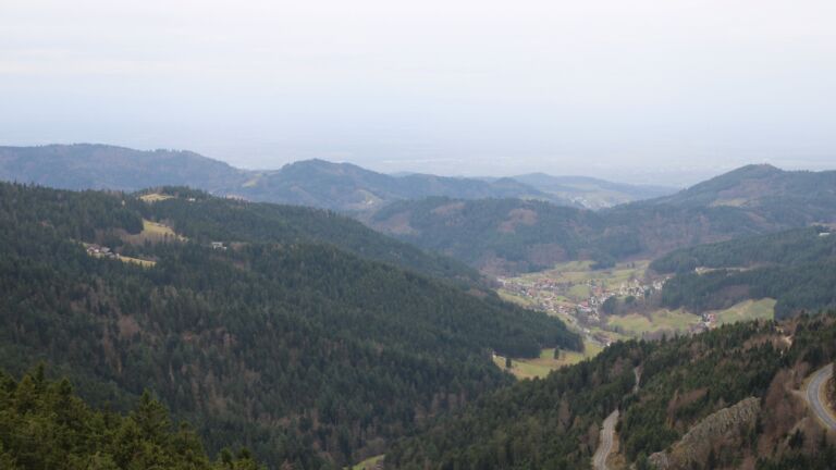 Dieses Bild zeigt eine Webcam-Aufnahme vom Achertal, aufgenommen am Freitag, den 19.12.2025 um 13:00 Uhr. Die Temperatur betrug 7.4°C.