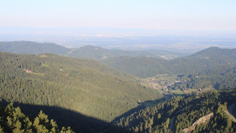Dieses Bild zeigt eine Webcam-Aufnahme vom Achertal, aufgenommen am Montag, den 25.08.2025 um 08:00 Uhr. Die Temperatur betrug 13°C.