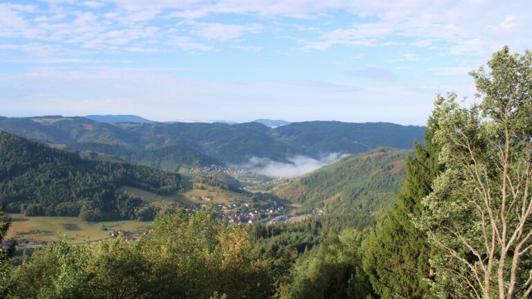 Dieses Bild zeigt eine Webcam-Aufnahme vom Achertal, aufgenommen am Mittwoch, den 26.08.2026 um 08:30 Uhr. Die Temperatur betrug 18.3°C.