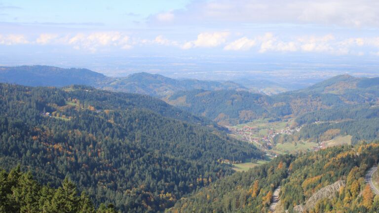 Dieses Bild zeigt eine Webcam-Aufnahme vom Achertal, aufgenommen am Dienstag, den 14.10.2025 um 12:00 Uhr. Die Temperatur betrug 11.1°C.