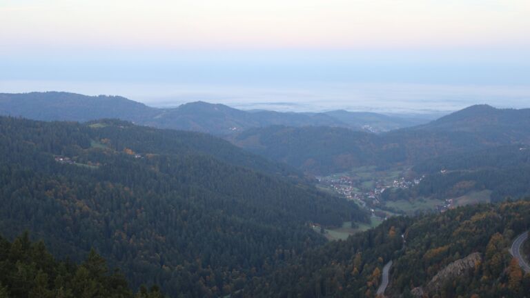 Dieses Bild zeigt eine Webcam-Aufnahme vom Achertal, aufgenommen am Freitag, den 10.10.2025 um 08:00 Uhr. Die Temperatur betrug 7.4°C.