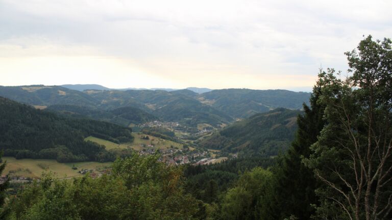Dieses Bild zeigt eine Webcam-Aufnahme vom Achertal, aufgenommen am Montag, den 24.08.2026 um 17:30 Uhr. Die Temperatur betrug 18°C.